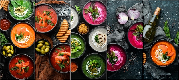 Zestaw potraw z menu